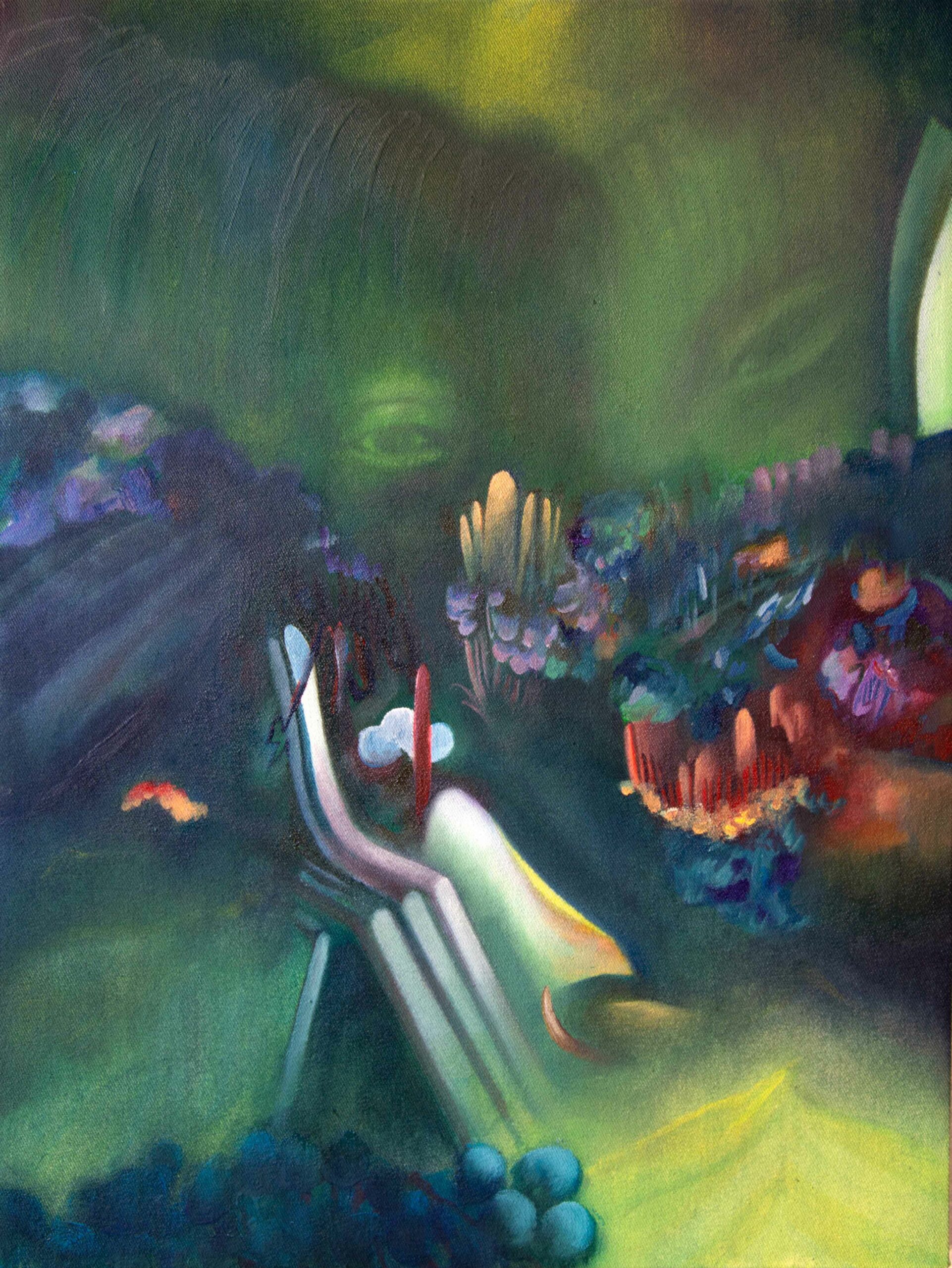 Wald, 33x40 cm, Oil-Acryl on canvas