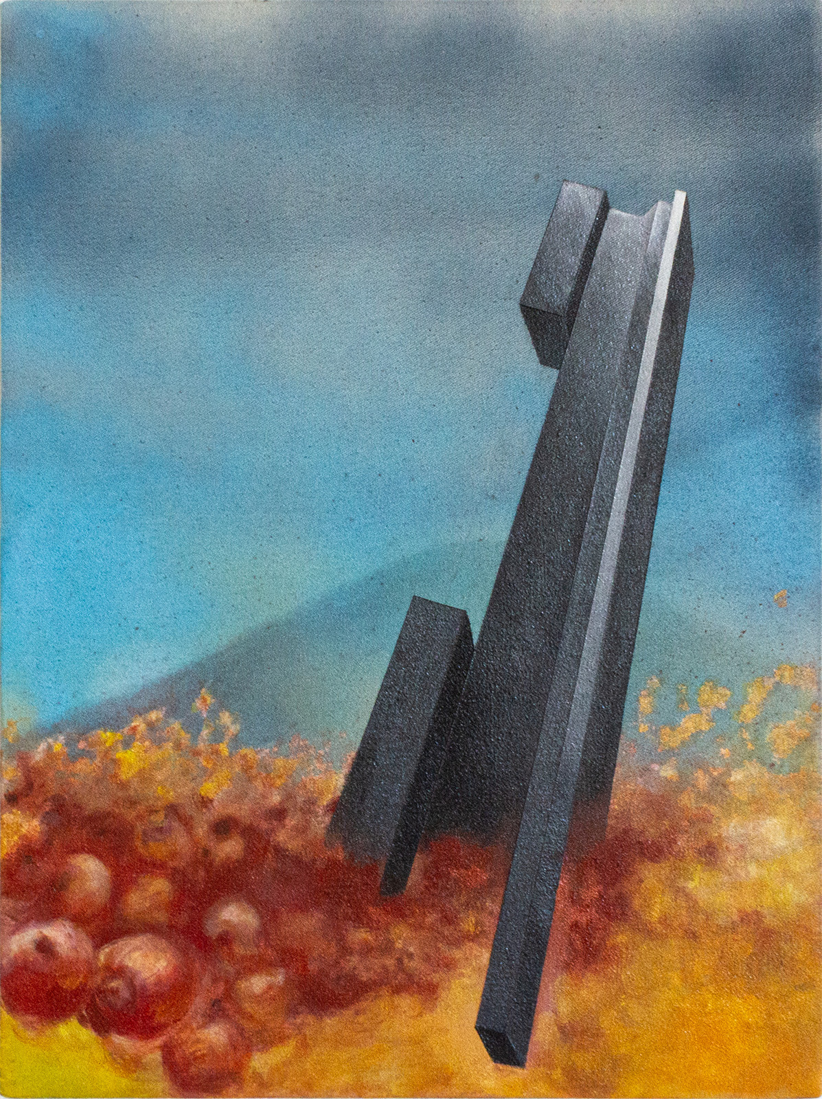 Hohenesters Mehlbeere, 45x35cm, oil and acryl on canvas, 2023